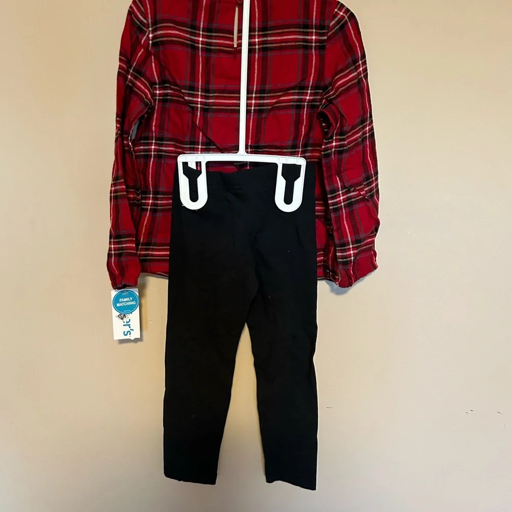 Carter’s 4T 2-Piece Plaid Flannel Top & Legging Set